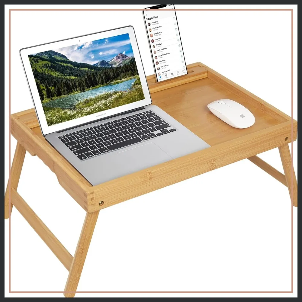 Extra-Large Bamboo Bed Tray with Folding Legs, Breakfast Food Tray with Media Slot, Laptop Desk, Snack TV Tray
Extra-Large Bamboo Bed Tray with Folding Legs, Breakfast Food Tray with Media Slot, Laptop Desk, Snack TV Tray