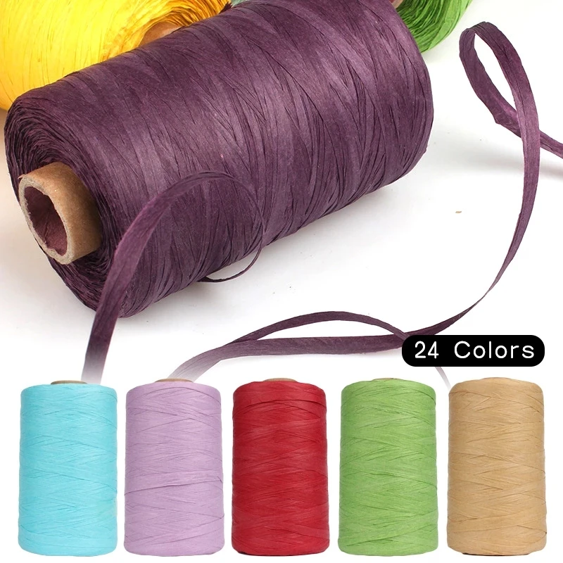 280-300 Meters Raffia Yarn For Hand Knitting Summer Raffia Straw Hats Bags Crochet Yarn Handmade Craft Knit Yarn Thread 24 Color
280-300 Meters Raffia Yarn For Hand Knitting Summer Raffia Straw Hats Bags Crochet Yarn Handmade Craft Knit Yarn Thread 24 Color