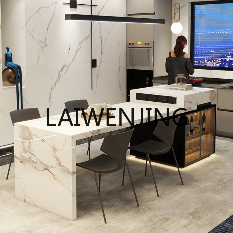 RWJ Integrated Italian Stone Plate Center Guide Table Household Kitchen Island Table with Wine Cabinet Storage
RWJ Integrated Italian Stone Plate Center Guide Table Household Kitchen Island Table with Wine Cabinet Storage