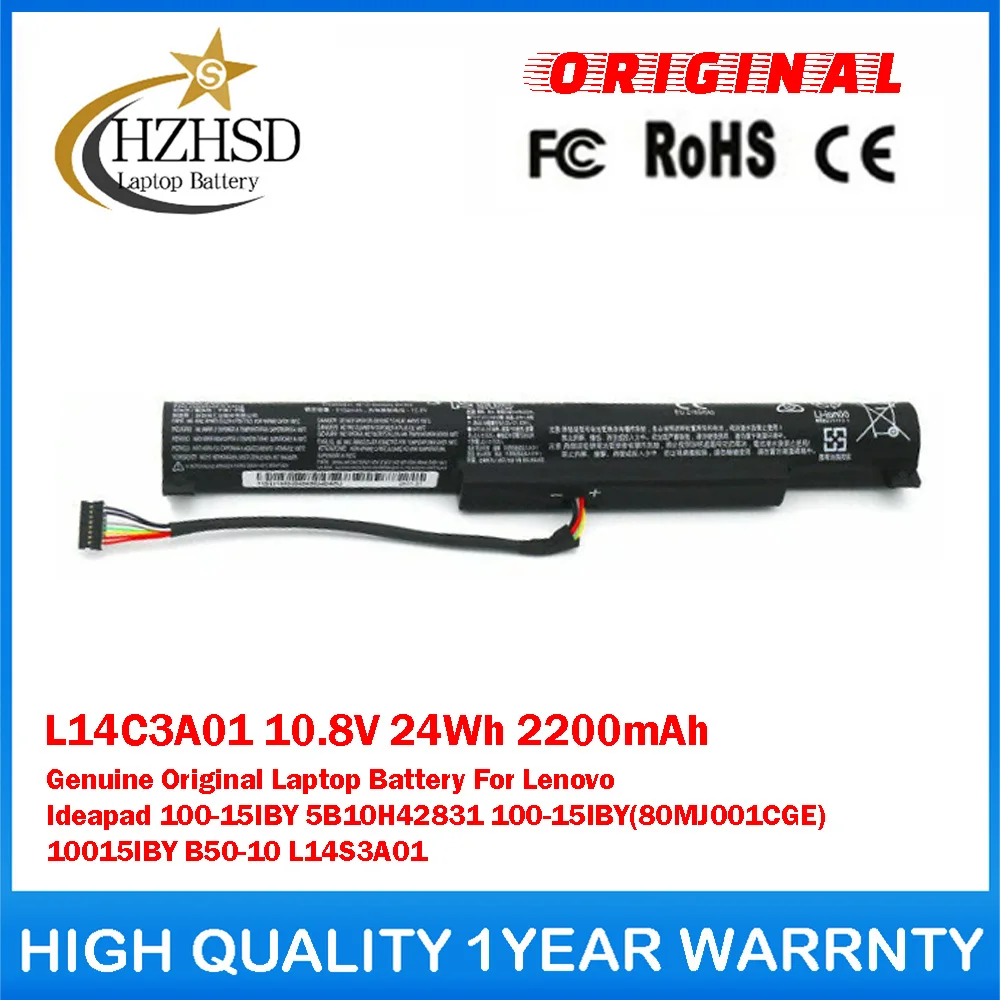 L14C3A01 10.8V 24Wh 2200mAh Genuine Original Laptop Battery ForLenovo Ideapad 100-15IBY 5B10H42831 100-15IBY(80MJ001CGE)10015IBY
L14C3A01 10.8V 24Wh 2200mAh Genuine Original Laptop Battery ForLenovo Ideapad 100-15IBY 5B10H42831 100-15IBY(80MJ001CGE)10015IBY