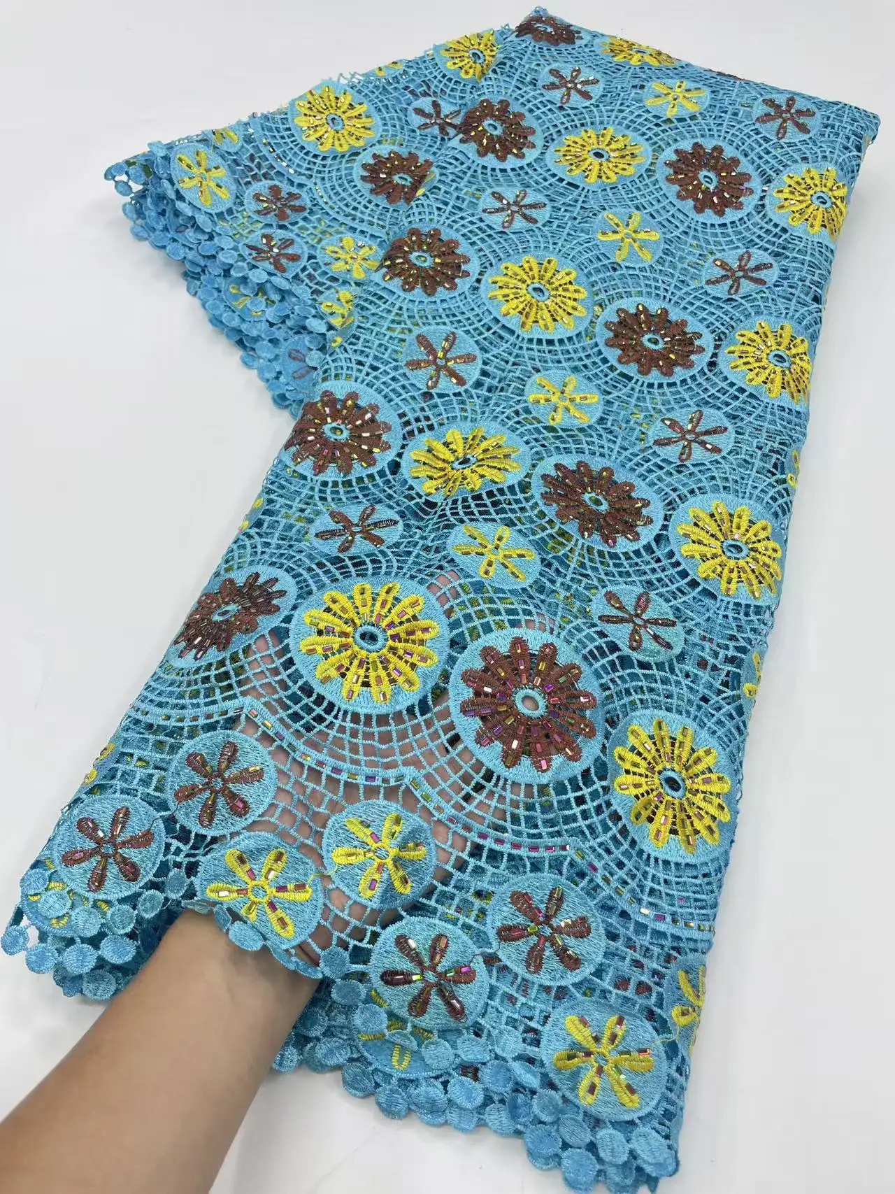 African Lace Fabric 2026 High Quality 5 Yards Rhinestones Nigerian Swiss Voile Cotton Lace Fabric Elegant Dress for Women M548-1
African Lace Fabric 2026 High Quality 5 Yards Rhinestones Nigerian Swiss Voile Cotton Lace Fabric Elegant Dress for Women M548-1