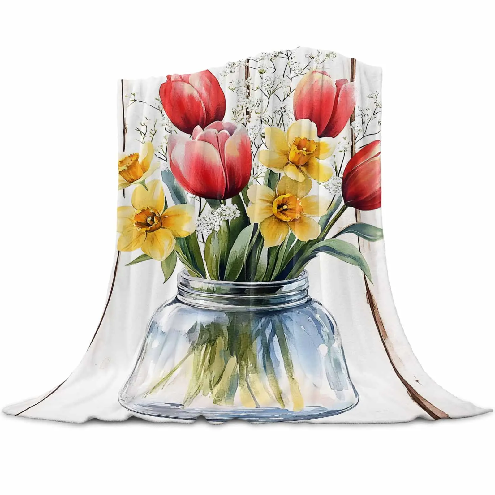 Vintage Watercolor Tulip Vase Throws Blankets for Sofa Bed Soft Plush Warm Sofa Throw Blanket Holiday Gifts
Vintage Watercolor Tulip Vase Throws Blankets for Sofa Bed Soft Plush Warm Sofa Throw Blanket Holiday Gifts