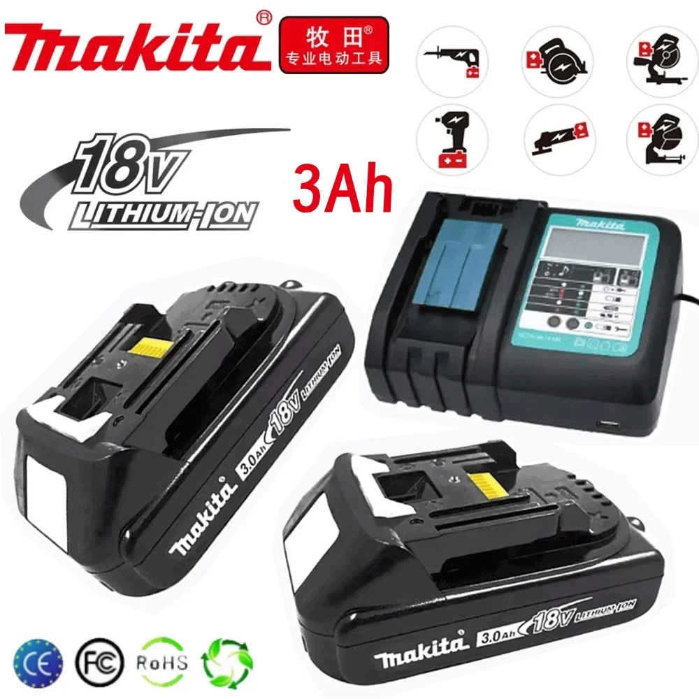 2025 18V Makita 3Ah for Makita Battery BL1840 BL1830B BL1850B BL1850 BL1860 BL1815 Replacement Lithium Battery + Charger
2025 18V Makita 3Ah for Makita Battery BL1840 BL1830B BL1850B BL1850 BL1860 BL1815 Replacement Lithium Battery + Charger