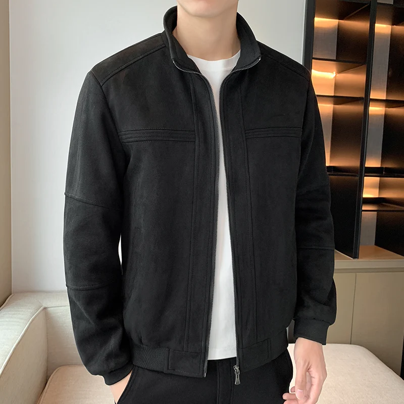 New 2024 Spring Autumn Casual Men's Suede Jackets Outdoor Solid Color Zipper Stand Collar Coats Streetwear Windproof Tops Parkas
New 2024 Spring Autumn Casual Men's Suede Jackets Outdoor Solid Color Zipper Stand Collar Coats Streetwear Windproof Tops Parkas