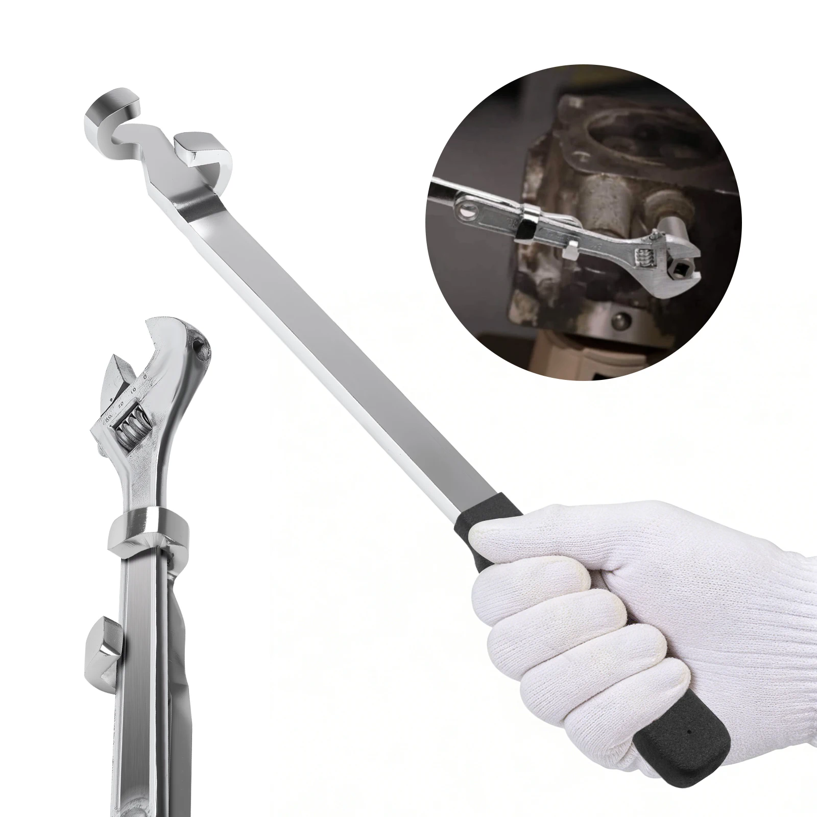 15Inch Electroplating Spanner Torque Amplifier Device for Mechanics Wrench Extension for Tighten Nuts Bolts for Extra Leverage
15Inch Electroplating Spanner Torque Amplifier Device for Mechanics Wrench Extension for Tighten Nuts Bolts for Extra Leverage