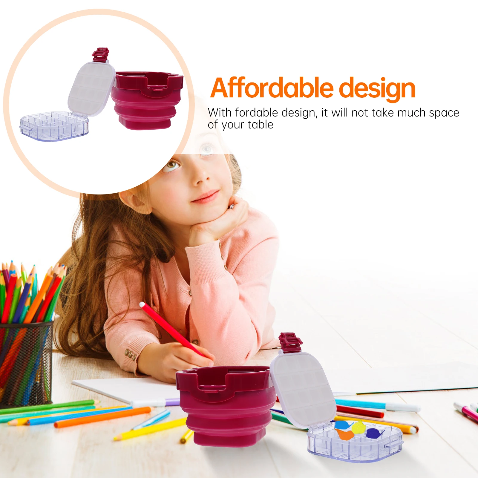 Portable Pigment Box Premium Silicone PP Lightweight Durable Practical Handle Easy Carrying Brush Washing Bucket Pen Washing
Portable Pigment Box Premium Silicone PP Lightweight Durable Practical Handle Easy Carrying Brush Washing Bucket Pen Washing