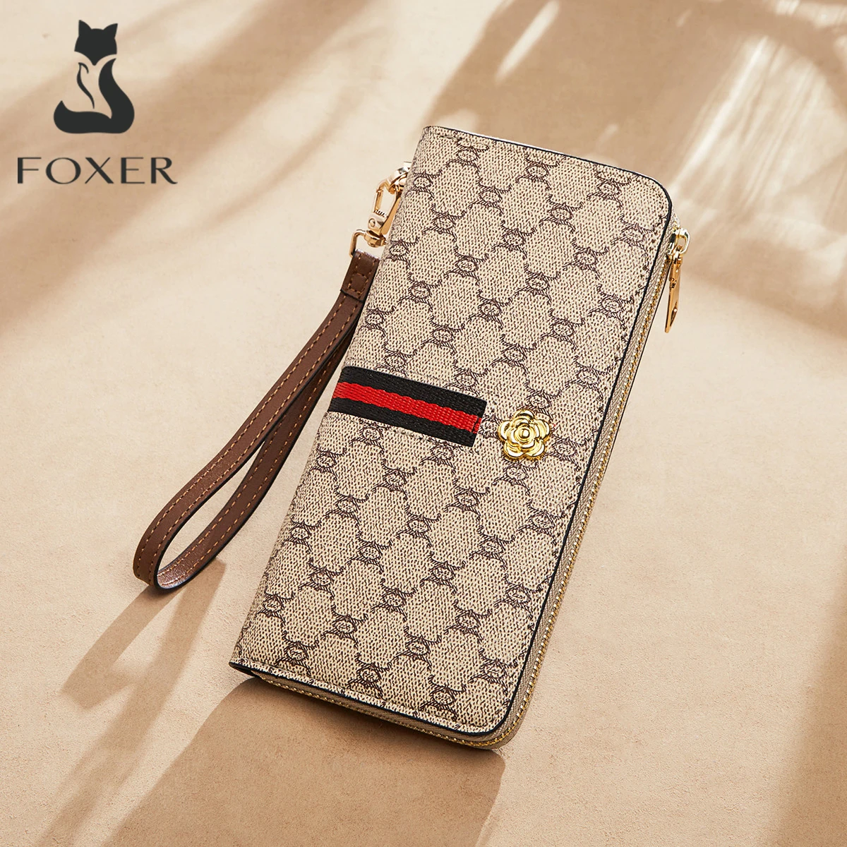 FOXER PVC Long Clutch Wallet for Women Anti-theft Zipper Cellphone Bag Elegant Female Coin Wallet Multi-card Slots Wrist Purse
FOXER PVC Long Clutch Wallet for Women Anti-theft Zipper Cellphone Bag Elegant Female Coin Wallet Multi-card Slots Wrist Purse