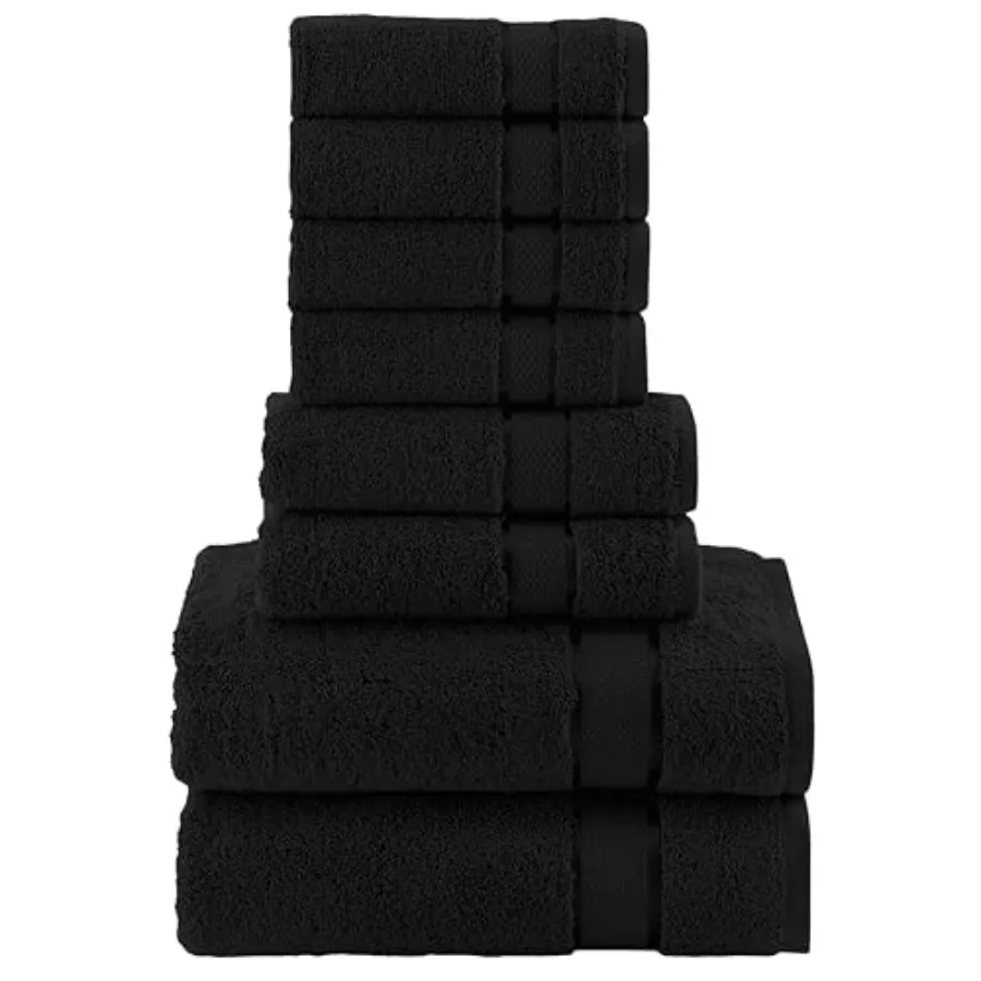 Premium Cotton 8-Piece Towel Set Includes 4 Washcloths 2 Hand Towels and 2 Bath Towels 100% Turkish Cotton - Highly Absorbent a
Premium Cotton 8-Piece Towel Set Includes 4 Washcloths 2 Hand Towels and 2 Bath Towels 100% Turkish Cotton - Highly Absorbent a