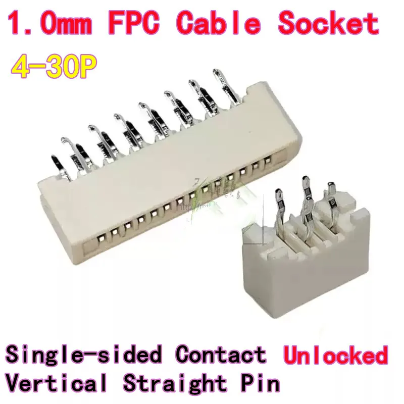 5 шт., 10 шт. Разъемы для кабелей FFC/FPC с односторонним контактом, шаг 1,0 мм, вертикальные прямые штыревые соединители 6/8/10P~30P
5 шт., 10 шт. Разъемы для кабелей FFC/FPC с односторонним контактом, шаг 1,0 мм, вертикальные прямые штыревые соединители 6/8/10P~30P