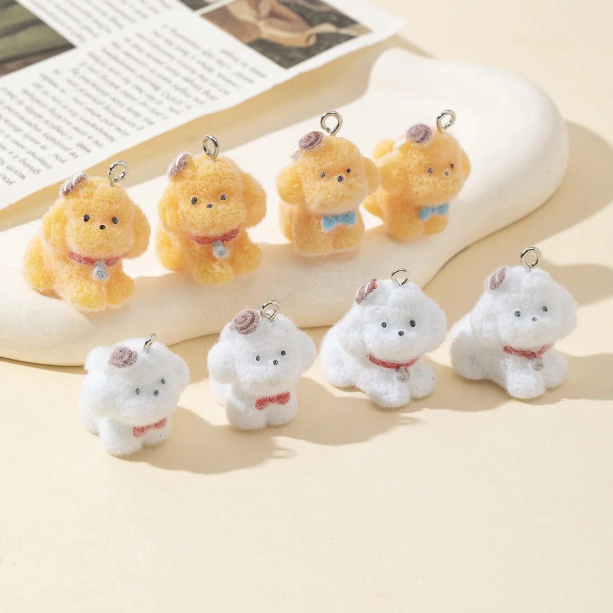 20Pcs Kawaii 3D Fluffy Doll Resin Charms Cute Puppy Animals Keychain Pendants DIY Crafts for Jewelry Make Handmade Supplies
20Pcs Kawaii 3D Fluffy Doll Resin Charms Cute Puppy Animals Keychain Pendants DIY Crafts for Jewelry Make Handmade Supplies