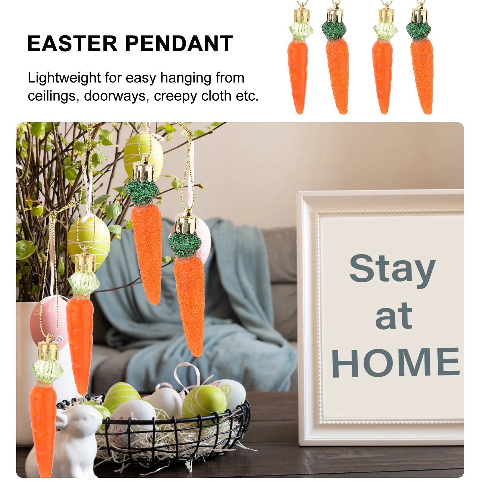 12Pcs Creative Plastic Carrot Hanging Easter Pendants Decorative Props Party Ornaments Home Garden Patio Decoration 
12Pcs Creative Plastic Carrot Hanging Easter Pendants Decorative Props Party Ornaments Home Garden Patio Decoration