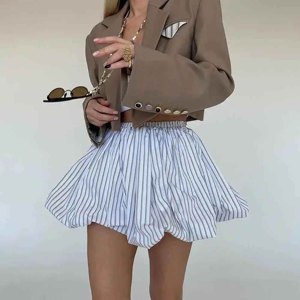 Balloon Skirt High Waist Pleated Stripe 2024 Summer Women's Faion f-length Skirts Brand Garden next
Balloon Skirt High Waist Pleated Stripe 2024 Summer Women's Faion f-length Skirts Brand Garden next