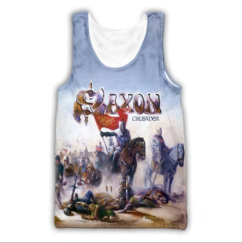 Summer SAXON Band Tank Tops 3D Print Men Women Fashion Sleeveless Tops Oversized Man Gym Clothes Beach Streetwear Vests
Summer SAXON Band Tank Tops 3D Print Men Women Fashion Sleeveless Tops Oversized Man Gym Clothes Beach Streetwear Vests