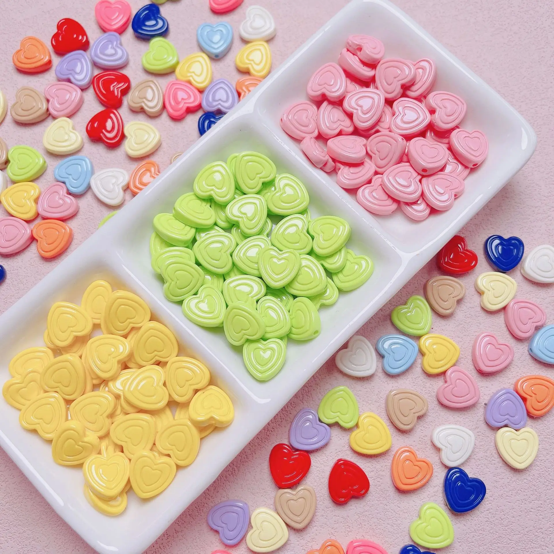 DIY Jewelry Findings 100pcs 11mm Solid Colors Love Heart Shape Acrylic Plastic Sheet Beads Fit Girls Necklace Earring Ornaments
DIY Jewelry Findings 100pcs 11mm Solid Colors Love Heart Shape Acrylic Plastic Sheet Beads Fit Girls Necklace Earring Ornaments