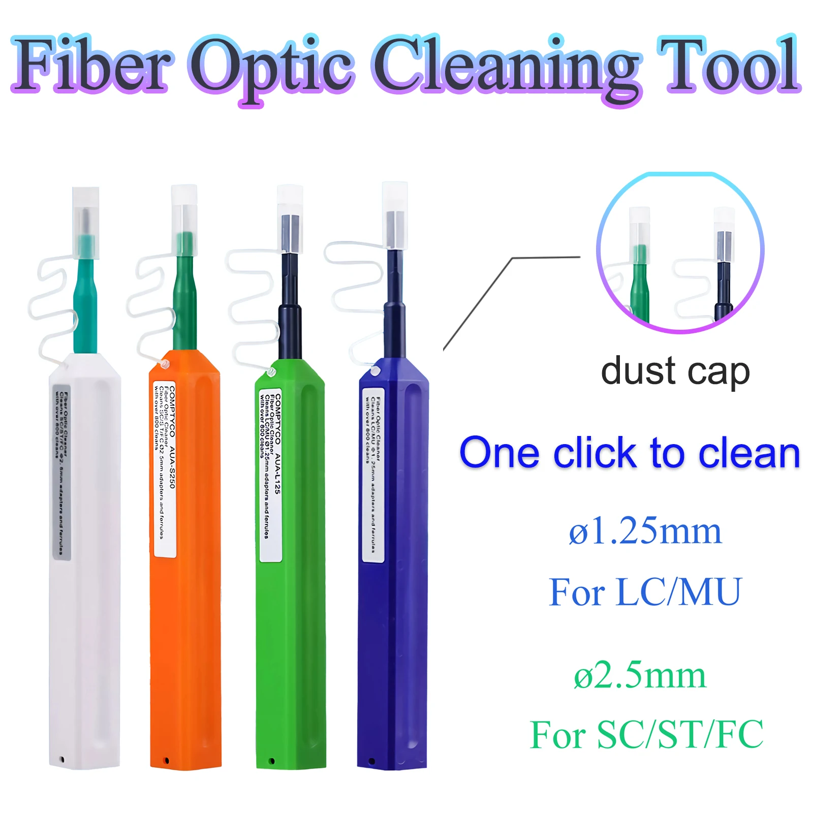 Ручка для чистки оптоволокна 2,5 мм SC/FC/ST 1,25 мм LC/MU Инструмент для чистки
Ручка для чистки оптоволокна 2,5 мм SC/FC/ST 1,25 мм LC/MU Инструмент для чистки