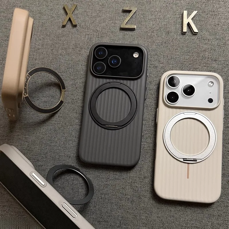 HOCE Corrugated 360°Rotating Metal Stand Magnetic Phone Case For iPhone 17 Air 16 15 14 Pro Max 13 Shockproof Matte Hard Cover
HOCE Corrugated 360°Rotating Metal Stand Magnetic Phone Case For iPhone 17 Air 16 15 14 Pro Max 13 Shockproof Matte Hard Cover