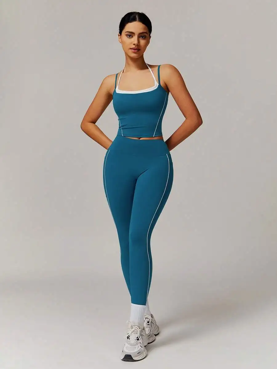 2-Piece Yoga Set For Women Sportswear Fitness Vest And Leggings Comfortable Breathable
2-Piece Yoga Set For Women Sportswear Fitness Vest And Leggings Comfortable Breathable