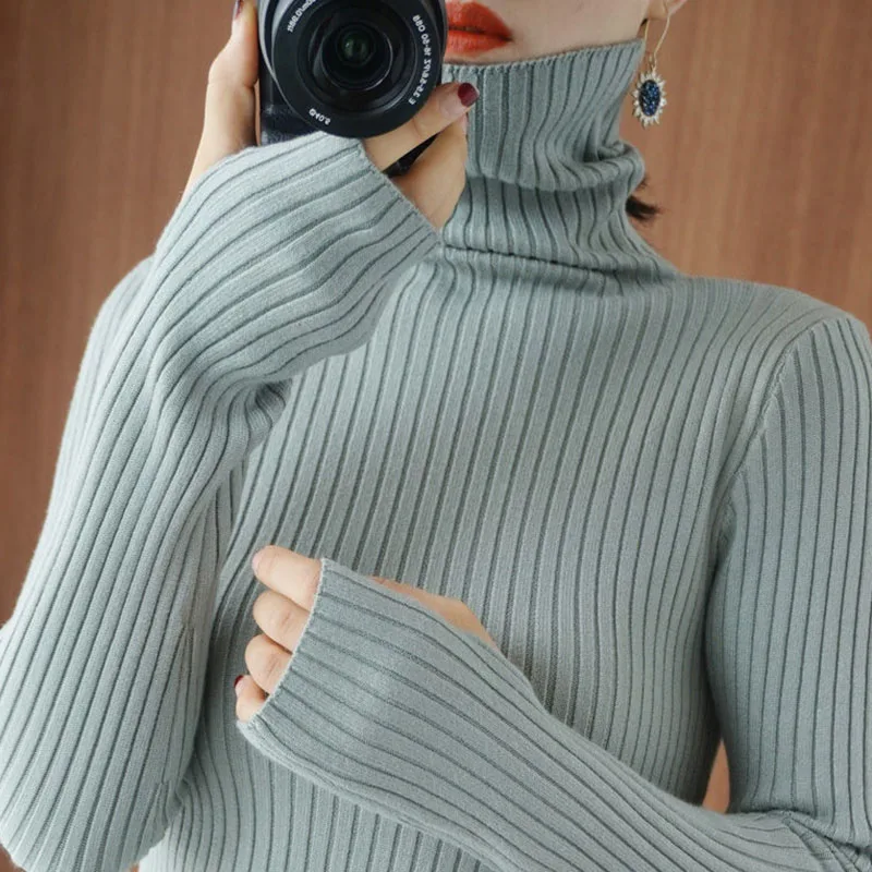 Elegant Basic Turtleneck Sweaters Women New Spring Knitted Pullover Sweater Korean Solid Slim Fit Bottoming Female Tops
Elegant Basic Turtleneck Sweaters Women New Spring Knitted Pullover Sweater Korean Solid Slim Fit Bottoming Female Tops