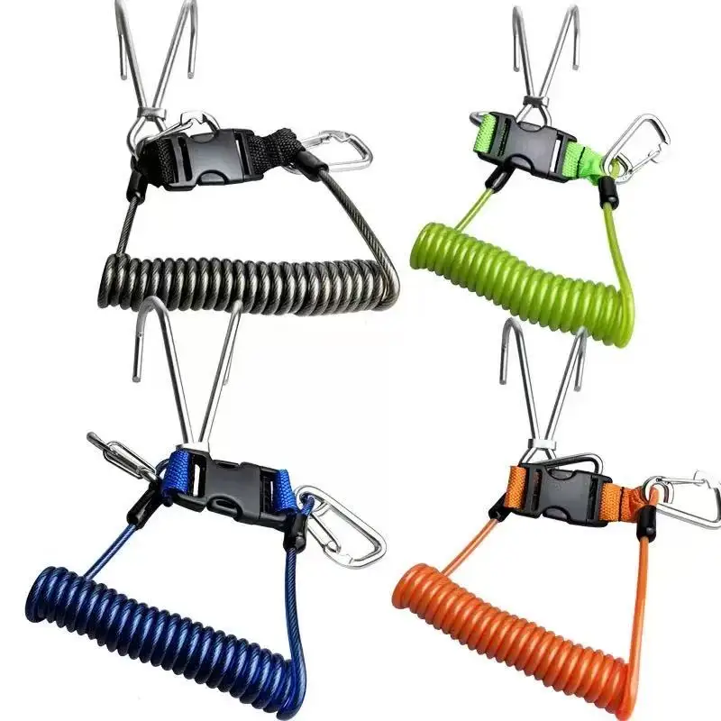 Deep Dive Double Head Hook 316 Stainless Steel Reef Current Hook with Spiral Coil & Quick Release - Scuba Diving Safety Tool
Deep Dive Double Head Hook 316 Stainless Steel Reef Current Hook with Spiral Coil & Quick Release - Scuba Diving Safety Tool