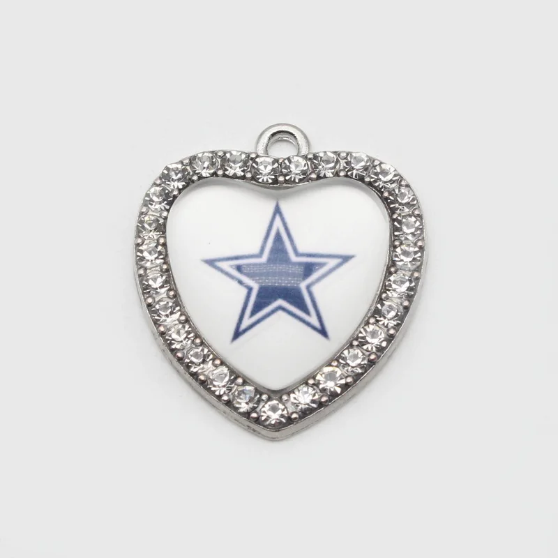 10pcs/lot Custom Heart Crystal Football Charms Pendant DIY Necklace Earrings Bracelet Sports Jewelry Accessories
10pcs/lot Custom Heart Crystal Football Charms Pendant DIY Necklace Earrings Bracelet Sports Jewelry Accessories