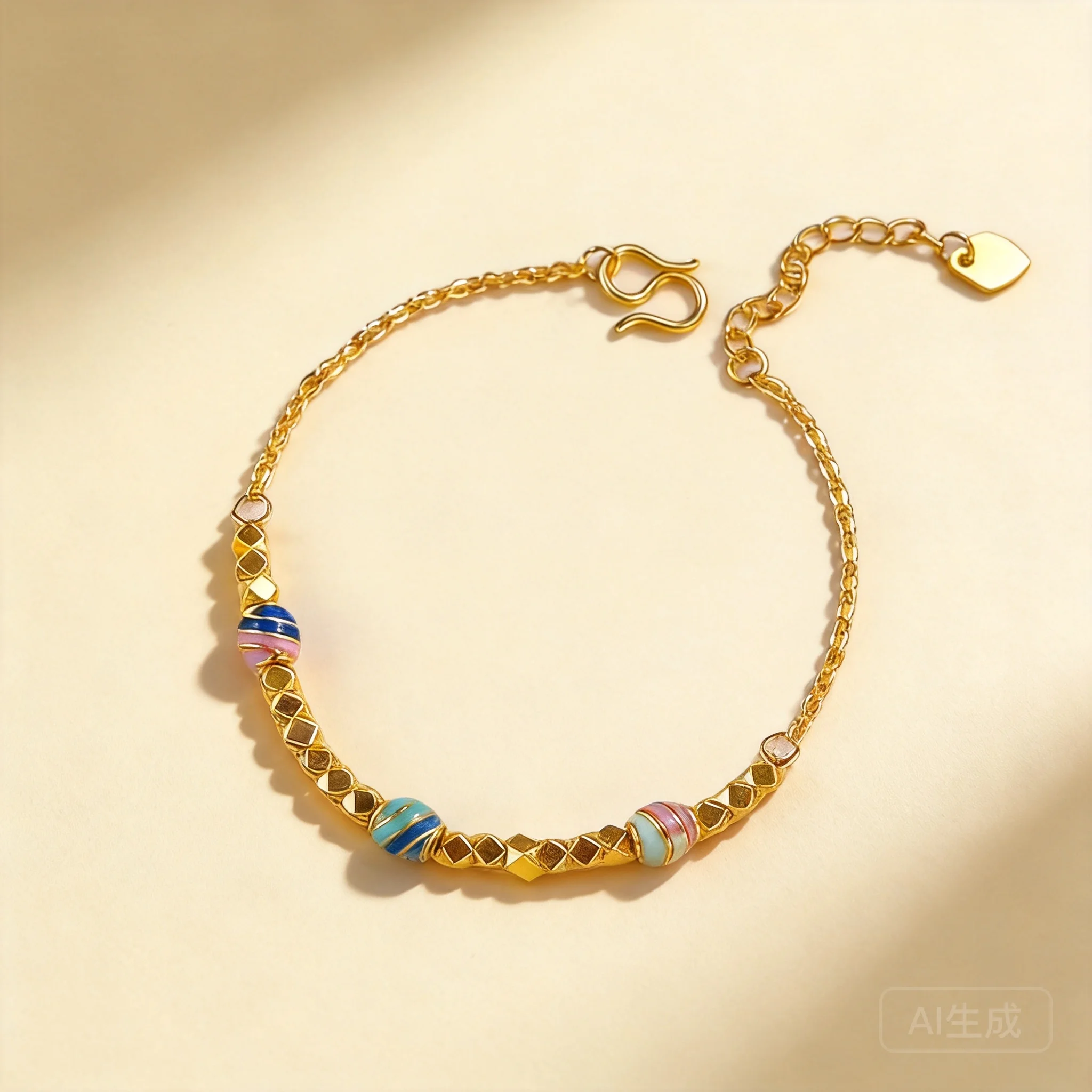 Chinese Style Lucky Fortune Gold Color Bracelet For Women Enamel Craft Colorful Conch Beads Shiny Disco Beads Attract Wealth Goo
Chinese Style Lucky Fortune Gold Color Bracelet For Women Enamel Craft Colorful Conch Beads Shiny Disco Beads Attract Wealth Goo