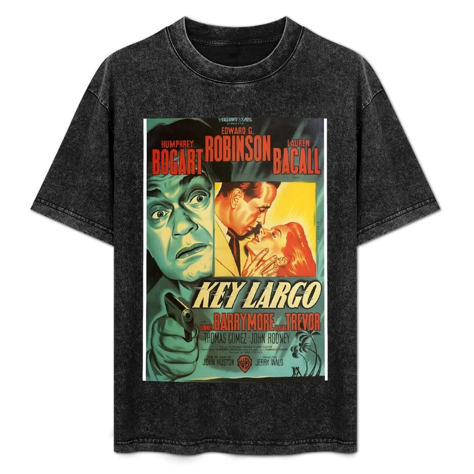 Key Largo - vintage movie poster (Humphrey Bogart, Lauren Bacall, Edward G Robinson) T-Shirt Mechanic Work Tee Shirt
Key Largo - vintage movie poster (Humphrey Bogart, Lauren Bacall, Edward G Robinson) T-Shirt Mechanic Work Tee Shirt