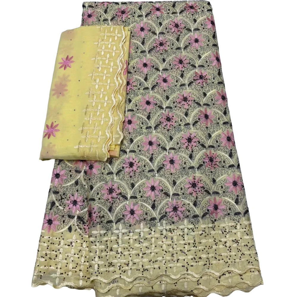 Multicolor African Lace Fabric 5+2Yards 2026 High Quality Cotton Lace Fabric Swiss Voile Nigeria Lace For Party Wedding Dresses
Multicolor African Lace Fabric 5+2Yards 2026 High Quality Cotton Lace Fabric Swiss Voile Nigeria Lace For Party Wedding Dresses