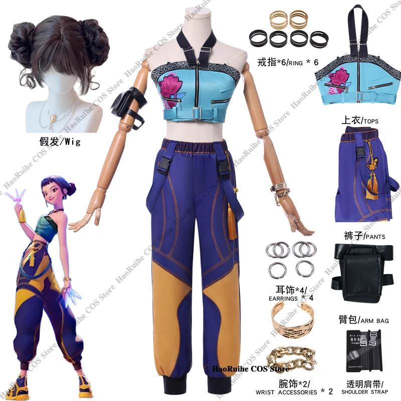Hot KPop Demon Hunters Cosplay Costume for Women Zoey Cosplay Fantasy Roleplay Outfits Wig Ring Halloween Carnival Party Suit
Hot KPop Demon Hunters Cosplay Costume for Women Zoey Cosplay Fantasy Roleplay Outfits Wig Ring Halloween Carnival Party Suit