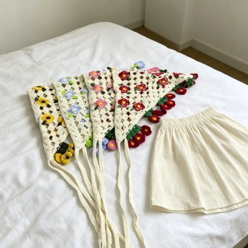 Sweet Floral Knitted Flower Headband Pastoral Countryside Style Women Hair Scarf Bohemian French Triangle Turban Travel
Sweet Floral Knitted Flower Headband Pastoral Countryside Style Women Hair Scarf Bohemian French Triangle Turban Travel