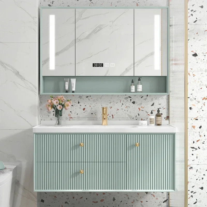 Bathroom Cabinet with Sink Ceramic Integrated Smart Mirror Combination Bathroom Cabinets Storage Washbasin Home Furniture
Bathroom Cabinet with Sink Ceramic Integrated Smart Mirror Combination Bathroom Cabinets Storage Washbasin Home Furniture