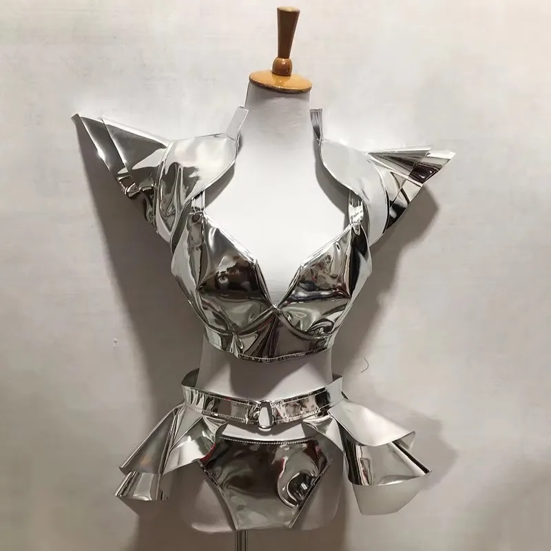 Sexy Fashion Stage Wear Gogo Jazz Nightclub Bar Performance Costume Silver Laser Rave Outfit for Carnival Party Show Stage Wear
Sexy Fashion Stage Wear Gogo Jazz Nightclub Bar Performance Costume Silver Laser Rave Outfit for Carnival Party Show Stage Wear
