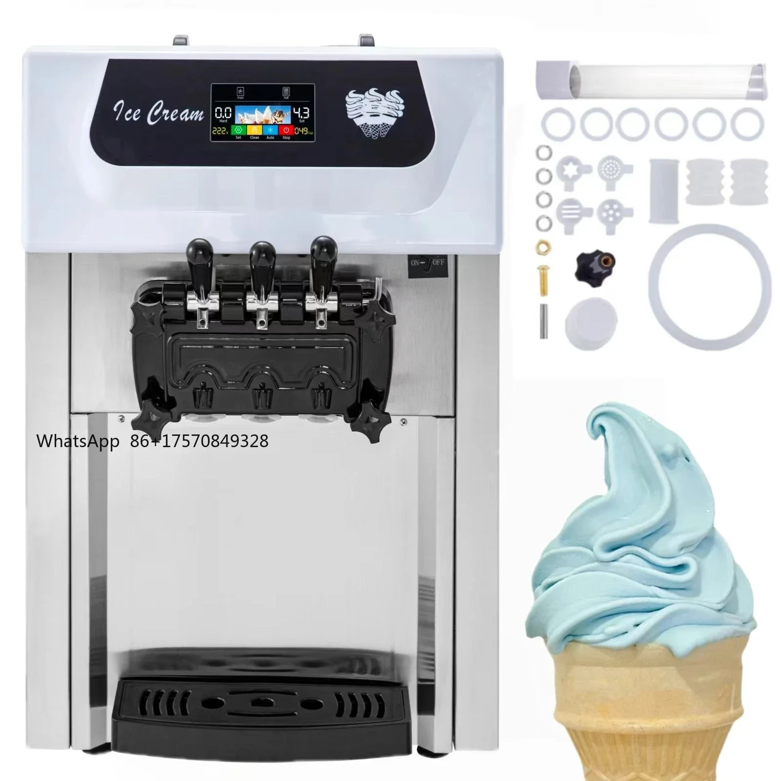 WeWork Commercial Ice Cream Machines 2200W with Overnight PreCooling Function 20-28L Per Hour Soft Serve Ice Cream Machine
WeWork Commercial Ice Cream Machines 2200W with Overnight PreCooling Function 20-28L Per Hour Soft Serve Ice Cream Machine