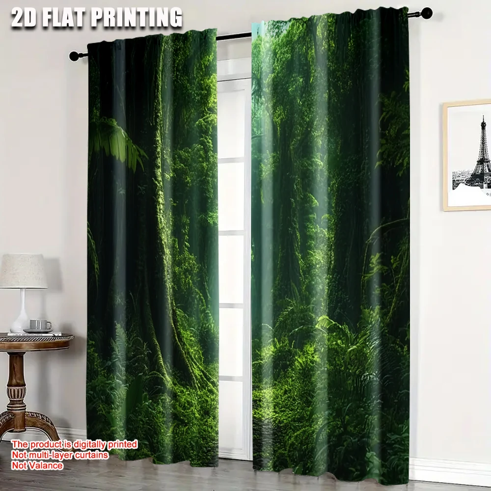 2pcs, Curtain Cloth 2D print Green Jungle Forest Tree Cave Fabric (without rod) Outdoor Decorations for Living Room and Bedroom
2pcs, Curtain Cloth 2D print Green Jungle Forest Tree Cave Fabric (without rod) Outdoor Decorations for Living Room and Bedroom