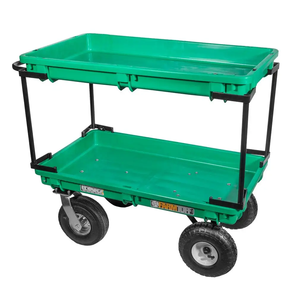 DoubleTier Plastic Garden Wagon, 37 x 20 HeavyDuty Poly Utility Cart with Pneumatic Tires, 300lb Capacity amp PowderCoated Fram
DoubleTier Plastic Garden Wagon, 37 x 20 HeavyDuty Poly Utility Cart with Pneumatic Tires, 300lb Capacity amp PowderCoated Fram