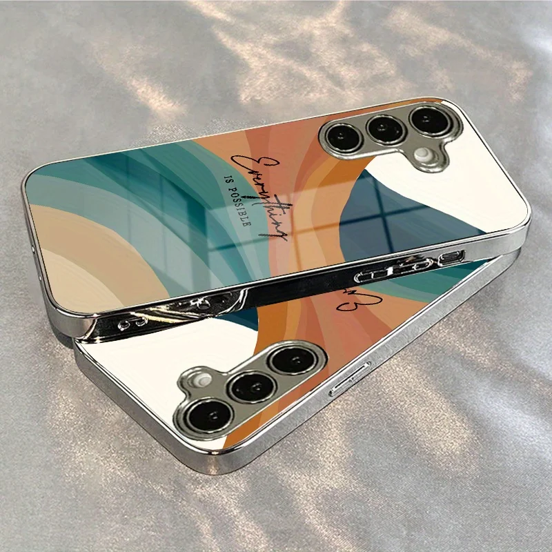 Anything is possible pattern plated silver tempered glass phone case for Galaxy S26/S25/S24/S23/S22/S21 and other models
Anything is possible pattern plated silver tempered glass phone case for Galaxy S26/S25/S24/S23/S22/S21 and other models