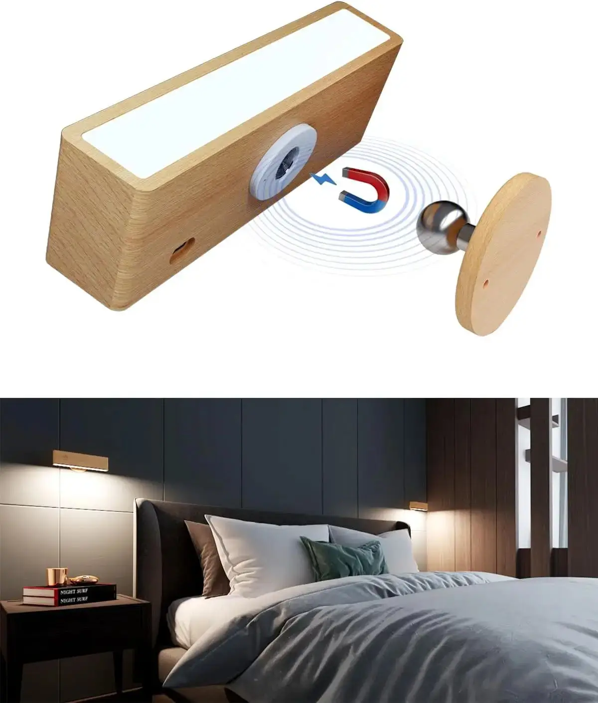 LED Wall Sconces Solid Wood Wall Reading Light Type C Rechargeable Wall Mounted Bedside Lamp Mirror Lamp 360 Rotate Magnetic
LED Wall Sconces Solid Wood Wall Reading Light Type C Rechargeable Wall Mounted Bedside Lamp Mirror Lamp 360 Rotate Magnetic