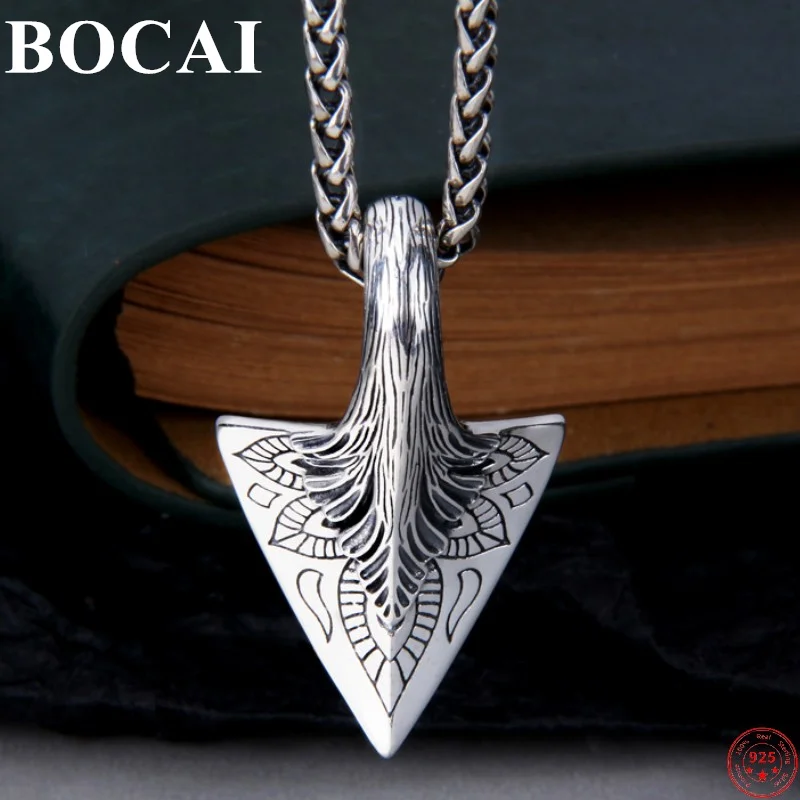 BOCAI S925 Sterling Silver Charms Pendants for Women Men New Fashion Retro Totem Axe Amulet Punk Jewelry Free Shipping
BOCAI S925 Sterling Silver Charms Pendants for Women Men New Fashion Retro Totem Axe Amulet Punk Jewelry Free Shipping