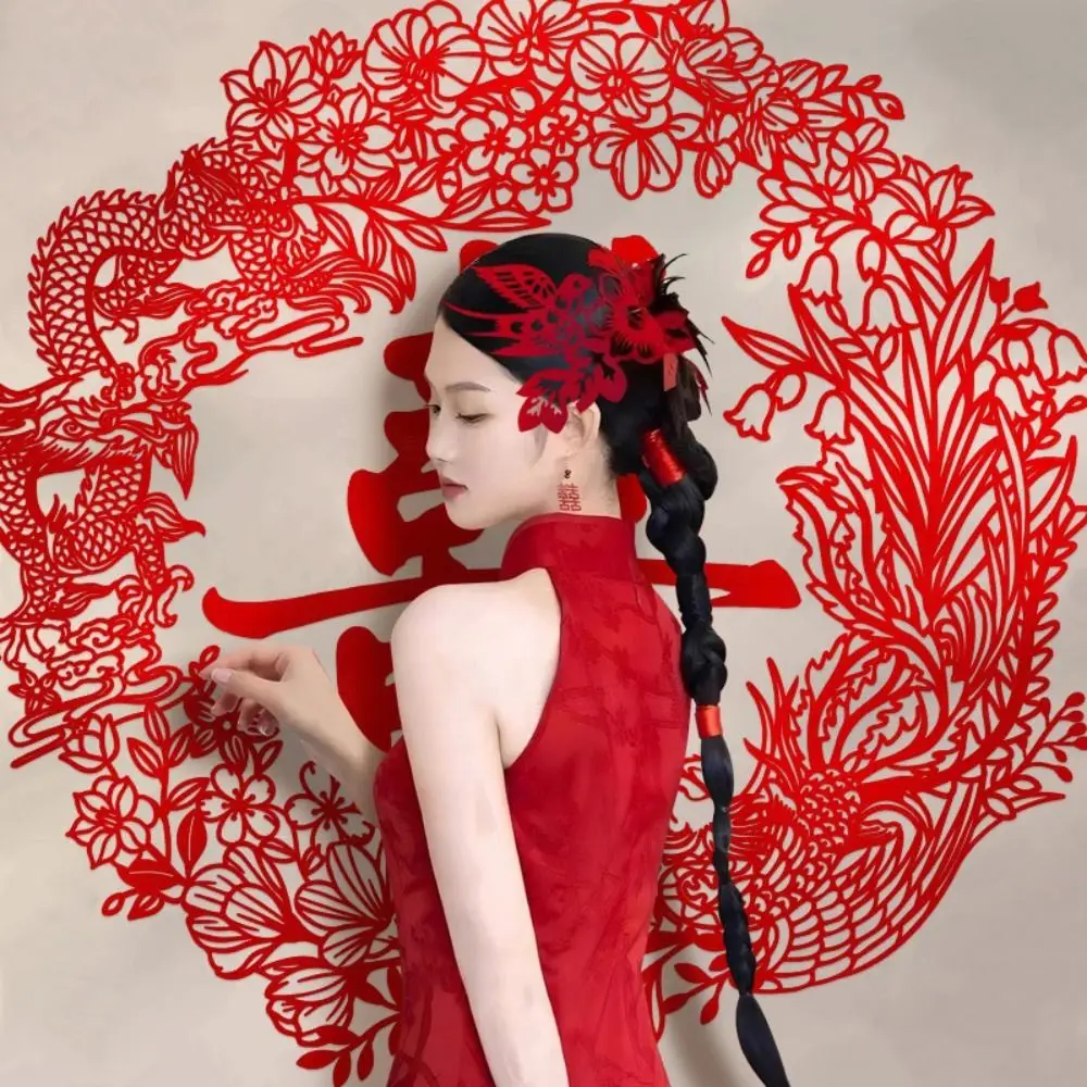 Magpie Chinese Style Headpiece Flower Hairpin Hanfu Headwear Morning Robe Cheongsam Bride Wedding Headdress Women
Magpie Chinese Style Headpiece Flower Hairpin Hanfu Headwear Morning Robe Cheongsam Bride Wedding Headdress Women