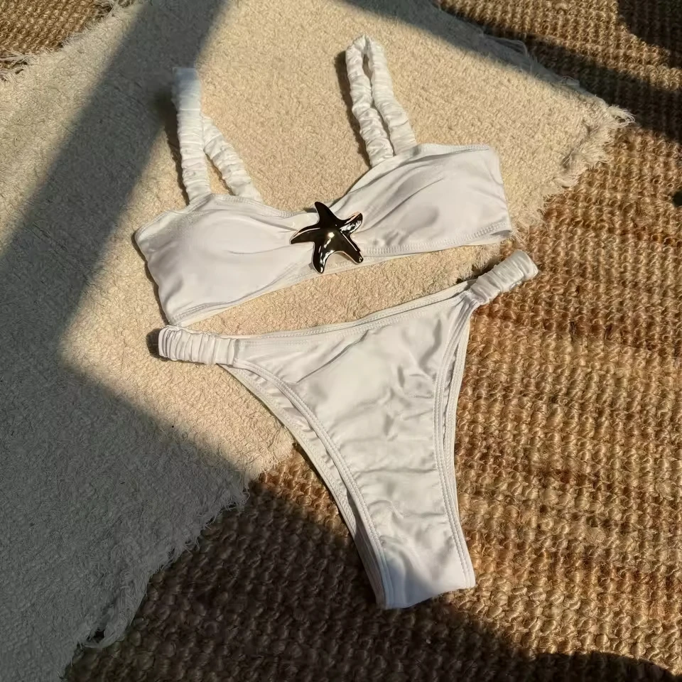 Sexy Metal Star High Leg Cut Bikini Women Swimwear Female Swimsuit Two-pieces Bikini set Padded Bather Bathing Suit Swim
Sexy Metal Star High Leg Cut Bikini Women Swimwear Female Swimsuit Two-pieces Bikini set Padded Bather Bathing Suit Swim