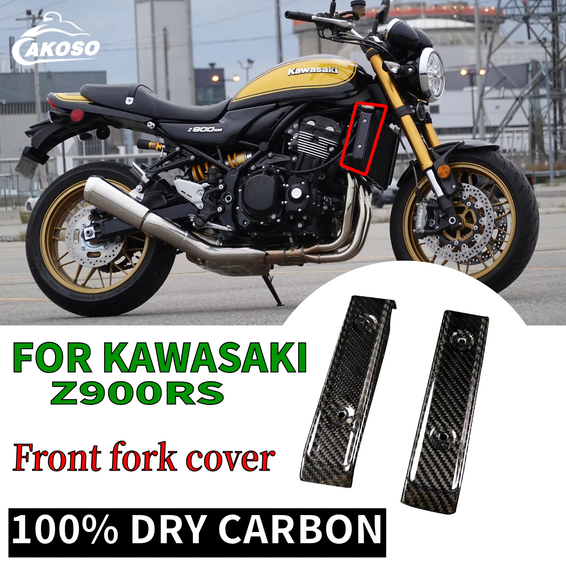 For Kawasaki Z900RS 2018-2024 Carbon Fiber Front Fork Covers Motorcycle Accessories Modified Fairing Parts Kit
For Kawasaki Z900RS 2018-2024 Carbon Fiber Front Fork Covers Motorcycle Accessories Modified Fairing Parts Kit