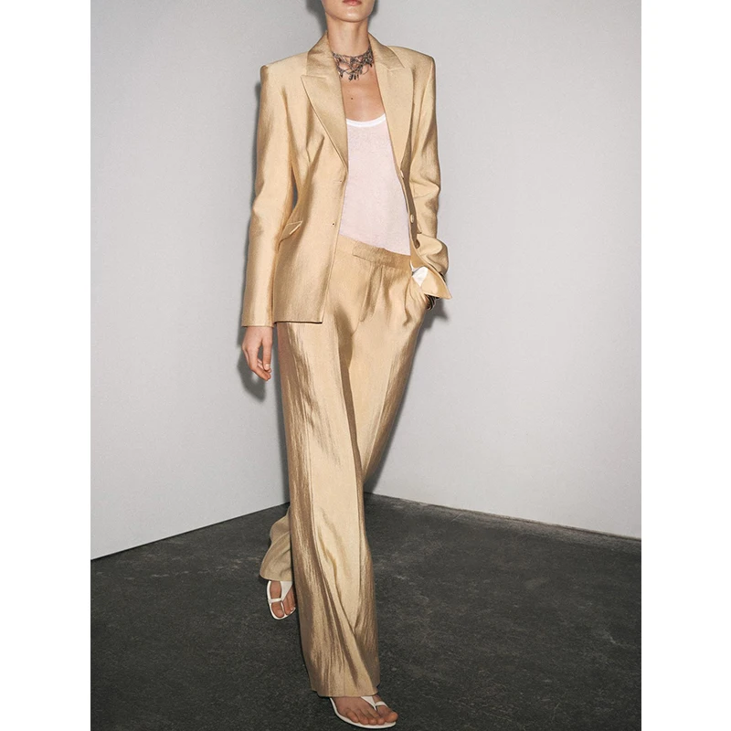 New Arrival Long Sve Notched Collar Loose Fit Suit Jaet 273058 Rayon Blend mid Waist Straight Leg Pants 273060 Faion...
New Arrival Long Sve Notched Collar Loose Fit Suit Jaet 273058 Rayon Blend mid Waist Straight Leg Pants 273060 Faion...