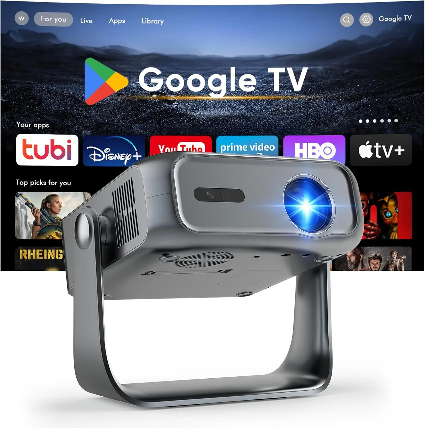 4K Outdoor Projector with WiFi & Bluetooth, Auto Keystone, Electric Focus, 210° Rotatable Stand, Mini Home Theater
4K Outdoor Projector with WiFi & Bluetooth, Auto Keystone, Electric Focus, 210° Rotatable Stand, Mini Home Theater
