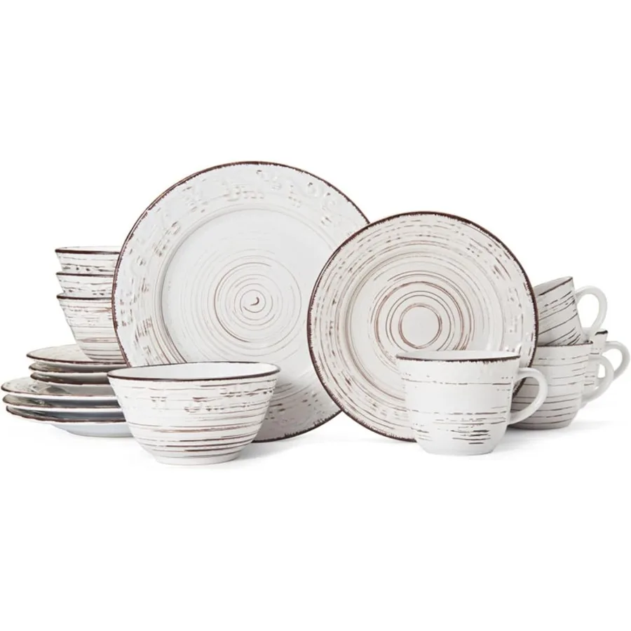 Pfaltzgraff Trellis White 16-Piece Dinnerware Set Service for 4 Distressed White
Pfaltzgraff Trellis White 16-Piece Dinnerware Set Service for 4 Distressed White
