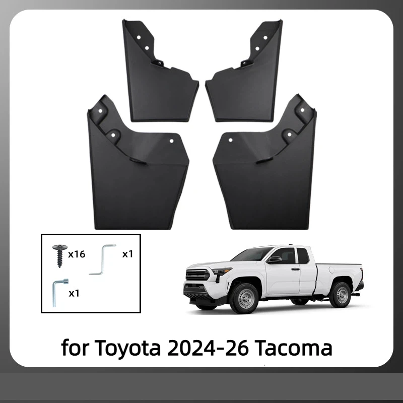 For Toyota 2024-26 Tacoma mudguards, original Tacoma tires, mudguard pads, and accessories
For Toyota 2024-26 Tacoma mudguards, original Tacoma tires, mudguard pads, and accessories