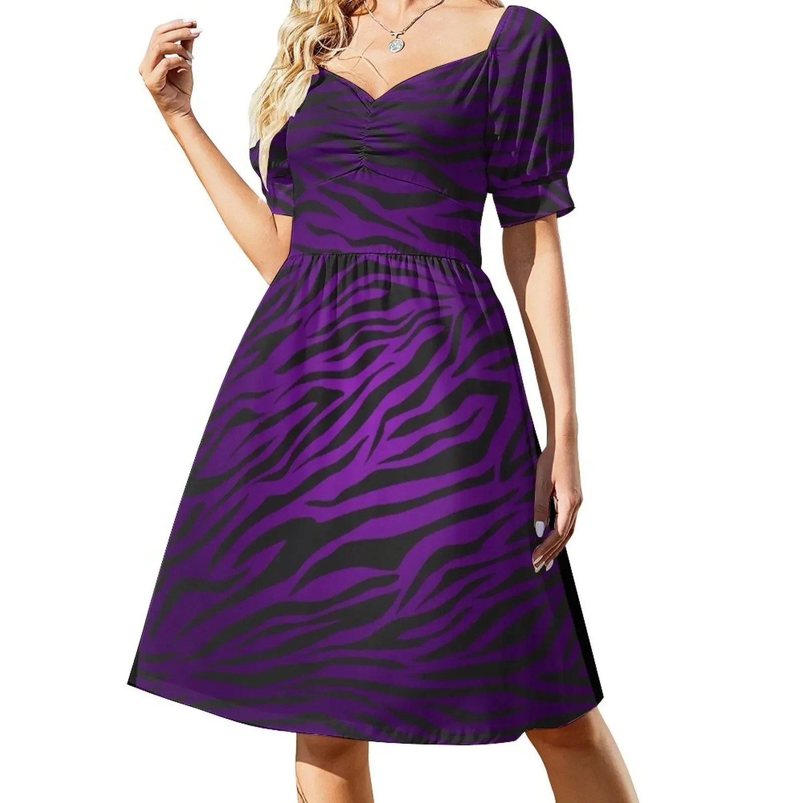 Purple Zebra Print Short-Sleeved Dress Dress women dresses with long sleeves dress dresses
Purple Zebra Print Short-Sleeved Dress Dress women dresses with long sleeves dress dresses