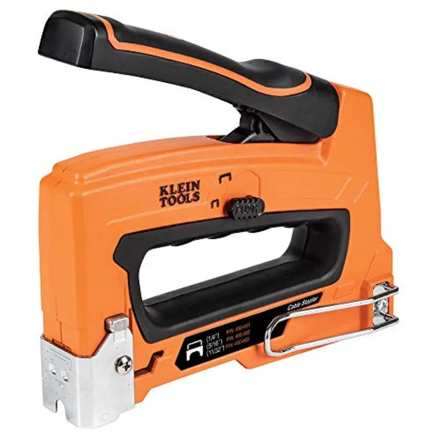 450-100 Heavy Duty Stapler for Voice, Data, Video and Nonmetallic Sheathed Cable Fits 1/4-, 5/16-, and 19/32-Inch Staples
450-100 Heavy Duty Stapler for Voice, Data, Video and Nonmetallic Sheathed Cable Fits 1/4-, 5/16-, and 19/32-Inch Staples