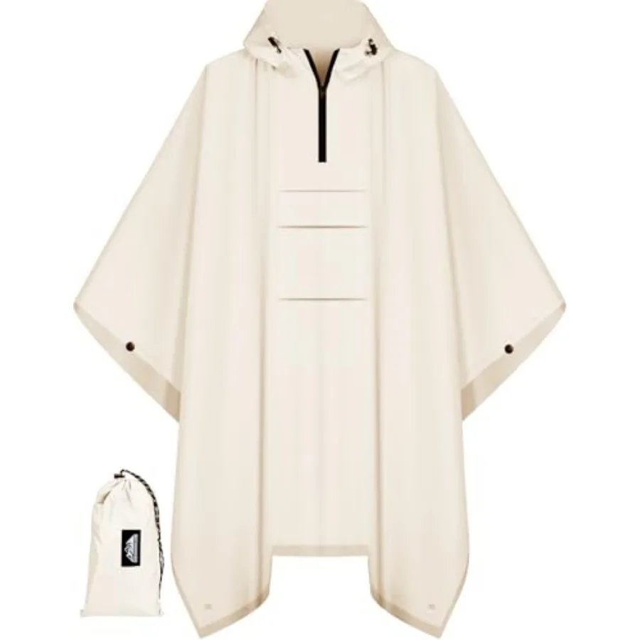3-in-1 Rain Poncho with 1/4 Zip and Chest Pocket, Waterproof, Sunshade, Ground Mat for Adults and Youth Emergency
3-in-1 Rain Poncho with 1/4 Zip and Chest Pocket, Waterproof, Sunshade, Ground Mat for Adults and Youth Emergency