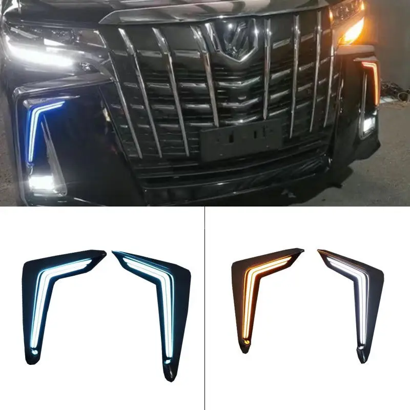 2pcs For Toyota Alphard 2018 2019 Daytime Running Lights Daylight Fog Lamp LED DRL with Turn Signal Functions
2pcs For Toyota Alphard 2018 2019 Daytime Running Lights Daylight Fog Lamp LED DRL with Turn Signal Functions
