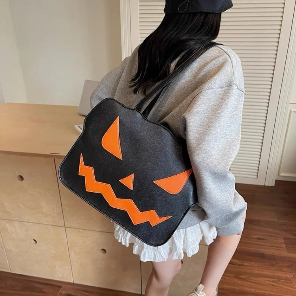 Funny Gothic Halloween Tote Bag Pu Leather Quirky Pumpkin Shoulder Bag Creative Large Capacity Demon Messenger Bag Festival
Funny Gothic Halloween Tote Bag Pu Leather Quirky Pumpkin Shoulder Bag Creative Large Capacity Demon Messenger Bag Festival