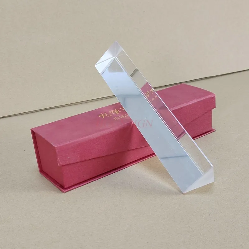 Triangular prism 18cm junior high school physical optics experimental equipment optical glass spectroscopic seven-color light
Triangular prism 18cm junior high school physical optics experimental equipment optical glass spectroscopic seven-color light